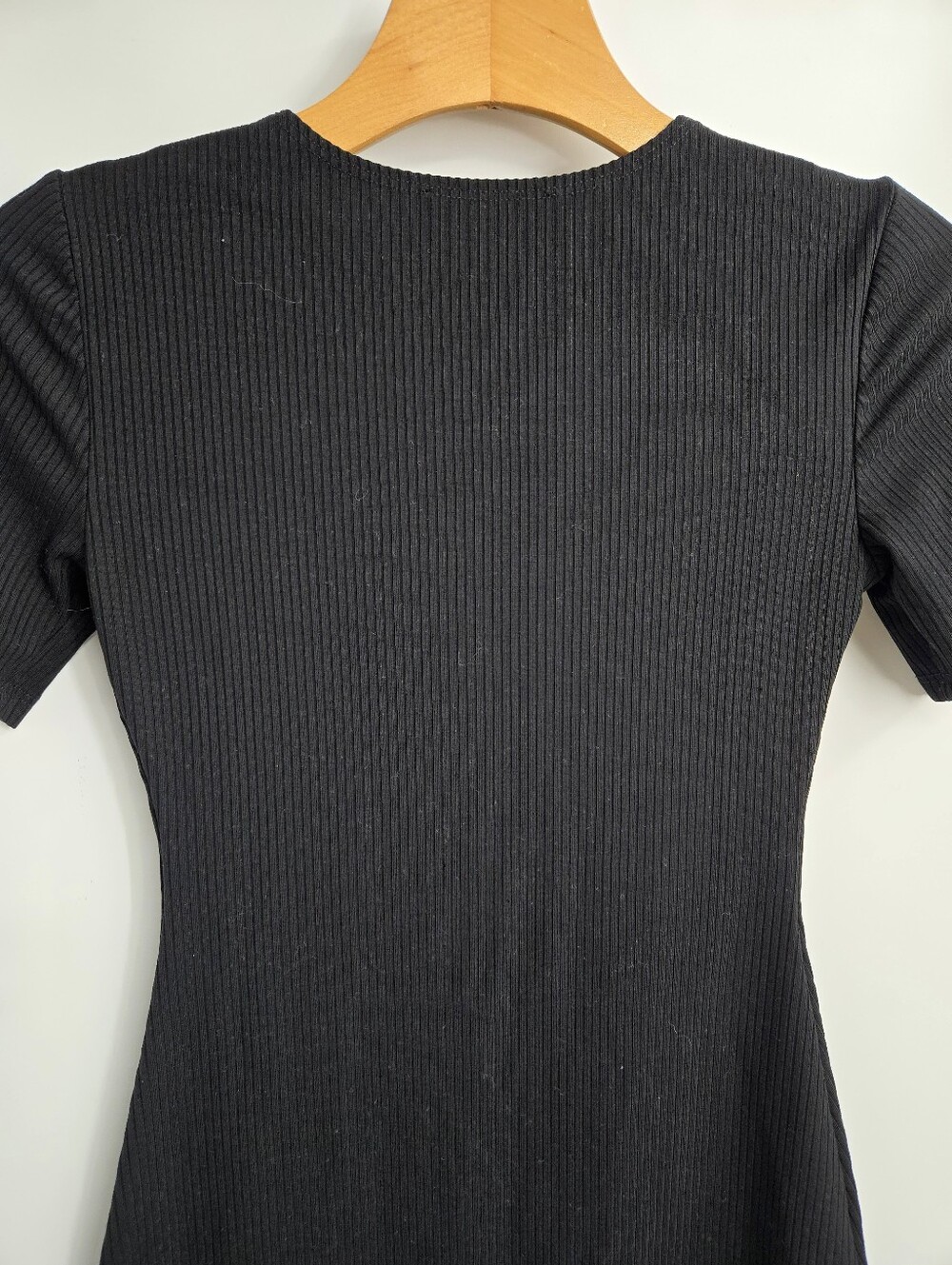 Reformation Jeans Kendy Black  Bodycon Mini Dress Short Sleeves - Picture 7 of 11